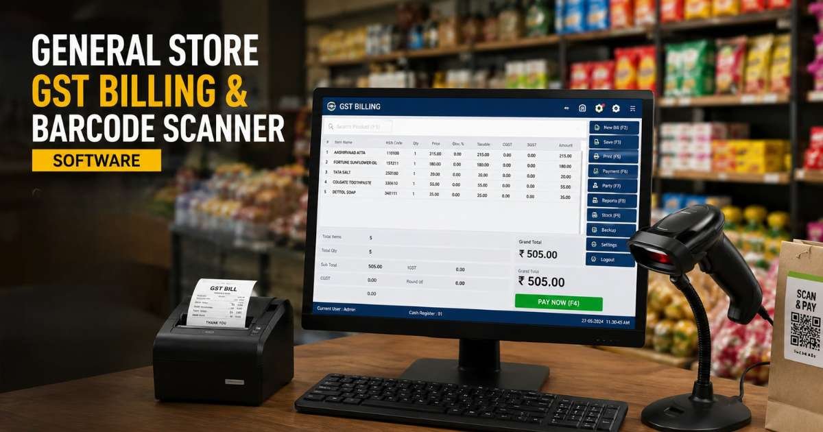 General Store GST Billing and Barcode Scanner Software?