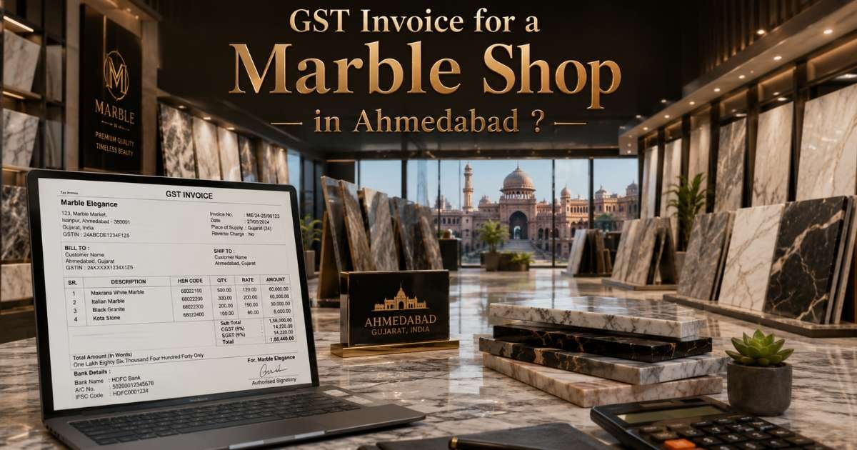GST Invoice for a Marble Shop in Ahmedabad