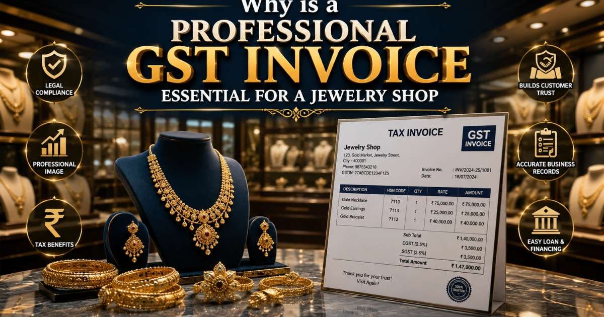 Why is a professional GST invoice essential for a jewelry shop